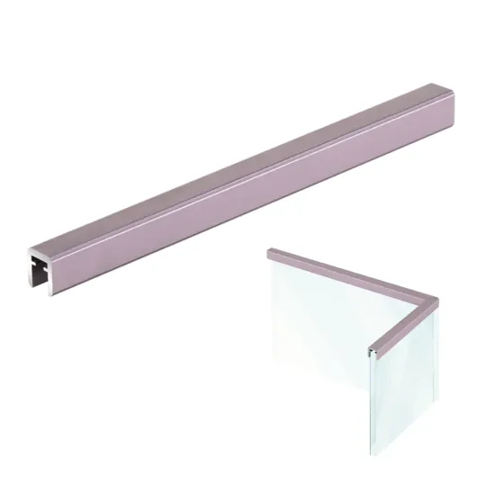 Glass balustrade handrail staircase aluminum profiles