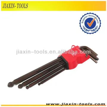 Quality Allen Wrench - Red Surface Extra Long L Shaped 9pcs ball point hex key Allen Nut Wrench