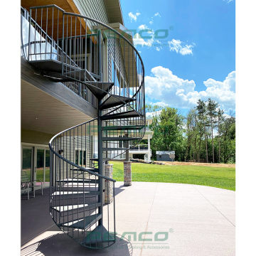 Spiral Stairs: America Style Villa Luxury Steel and DIY Simple Outdoor Staircases