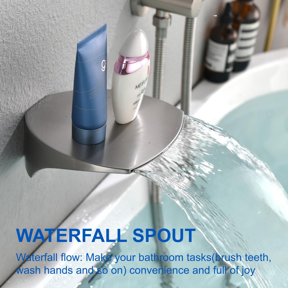 Wall mount tub faucet 88026bn 8