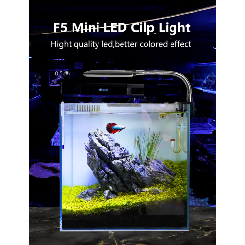 Lampade a clip regolabili per mini serbatoio di pesce