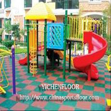 Pure Color Outdoor -Spielplatzgummi -Matten im Freien