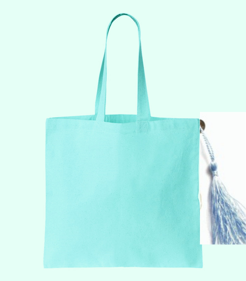 canvas blue bag