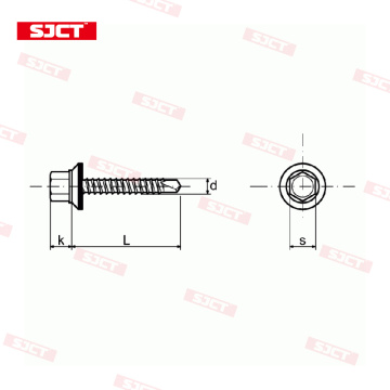 China Hex Self drilling screw with EPDM Washer Factory