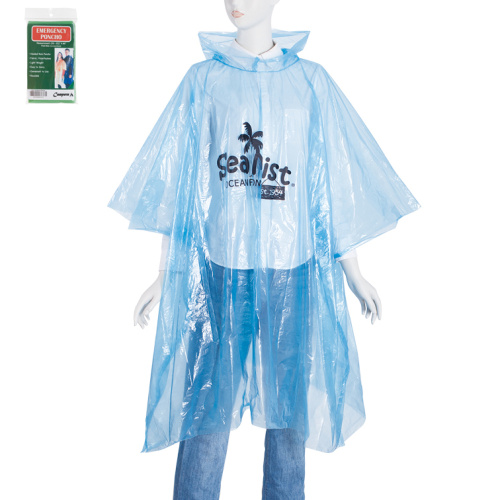 Light weight plastic disposable purple rain poncho