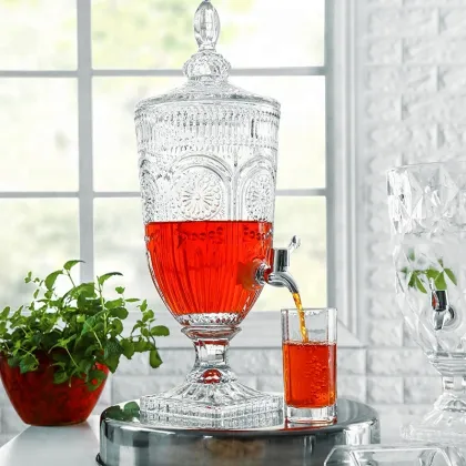 ATO machine made glass fruit juice jar