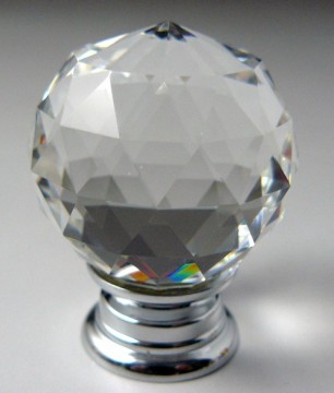 Clear Cut Faces Ball Crystal Brass Knobs (JD-KN-A004)