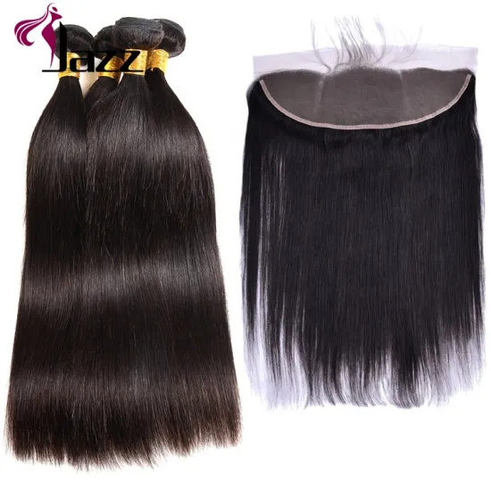 straight hair bundles with brazilian frontal closure