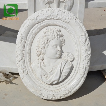 Wholesale Home Interior Wall Decoration: Little Angel Pattern Engraving Wall Stone Relief Sculpture