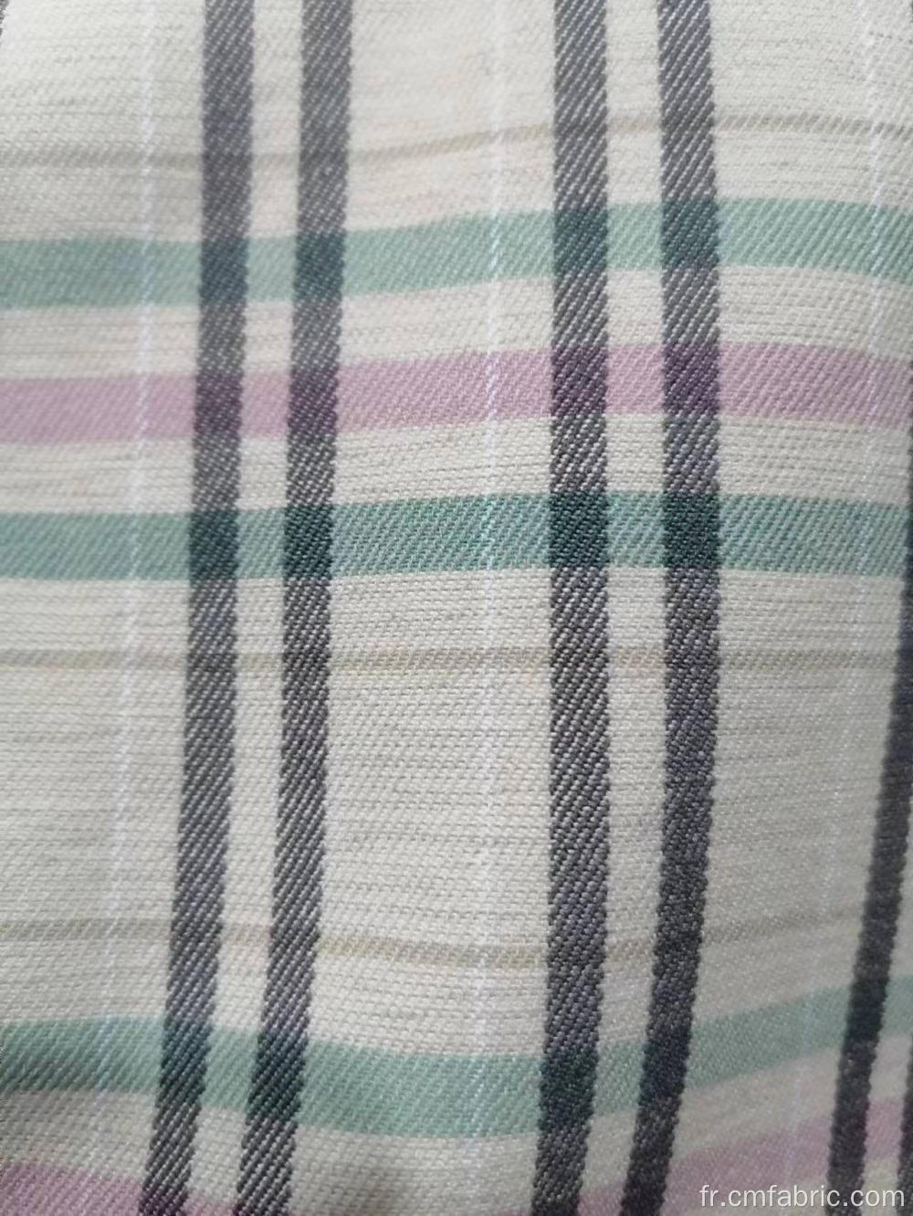 Rayon Nylon Spandex Bengaline Yarn Dyed Check Match Fabric