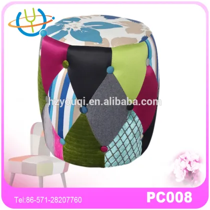 patchwork living ottoman stool