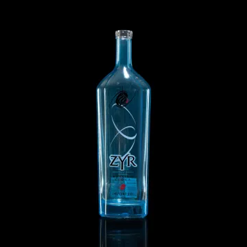 750ml vodka glass bottle cork top light blue glass bottles