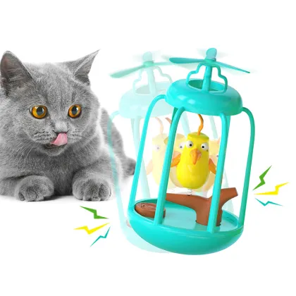 Tumbler Design Bird Cage Spin Cat Toys