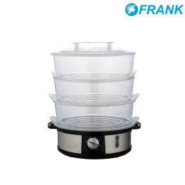 Four Layer Knob Control Transparent Tiered Electric Steamer