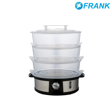Four Layer Knob Control Transparent Tiered Electric Steamer