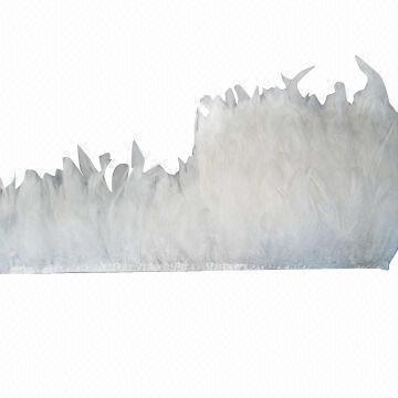 Fashionable White Feather Trimming, Made by 5-6-inch Chicken Feather