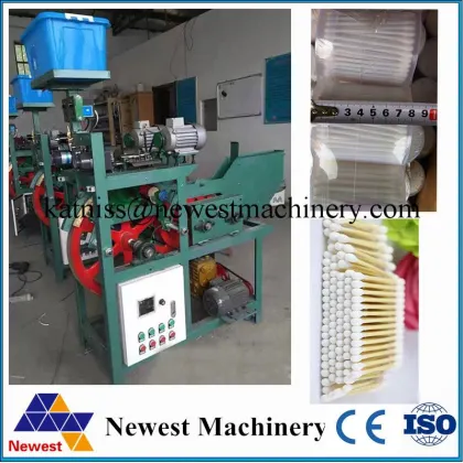 Two Head Cotton Swab Making Machine for Wooden Stick Medical Cotton Buds
