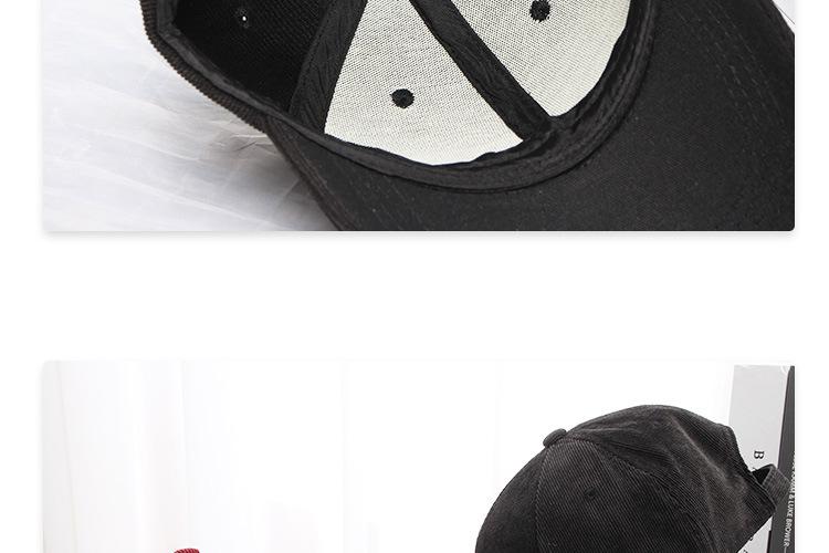 Autumnwinter corduroy cap velvet baseball cap (3)