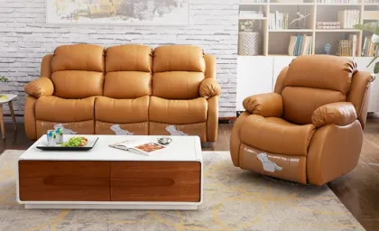BFP HOME Modern Massage Sofa - Multifunctional Synthetic Leather Living Room Sofa