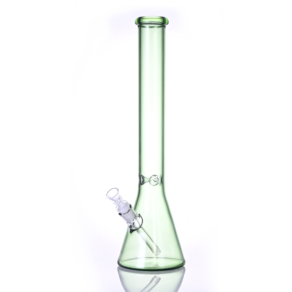 17,7in Hippiesglass, copo de vidro verde Bongo, produtos de fumantes de vidro transparentes, tubo de água de vidro de borossilicato, cachimbo de vidro de vidro