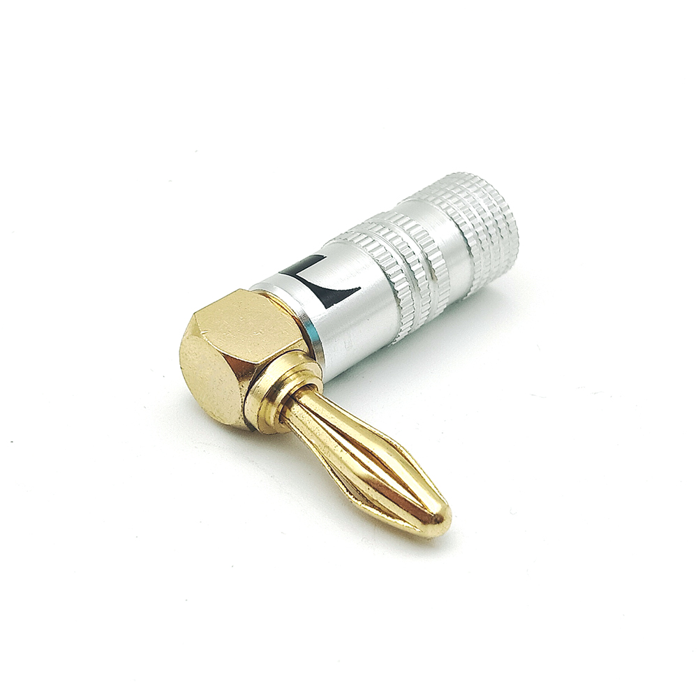 Right Angle Speaker 4mm Banana Cable Plug Connectors