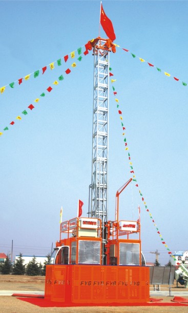 Frequency conversion construction hoist elevator