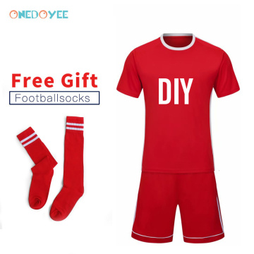 Team DIY Jerseys Kit Men Boys Soccer Suits College Football Uniforms Customized Best Quality Kids School Football Match Jersey