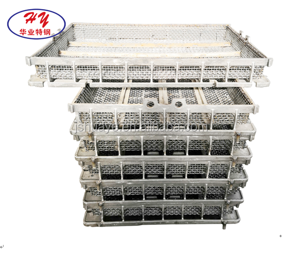 Heat treatment investment casting heat resistant corrosion resistant steel basket for steel mills