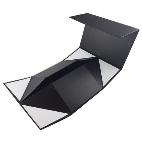 Black Cardboard Collapsible Box with Logo