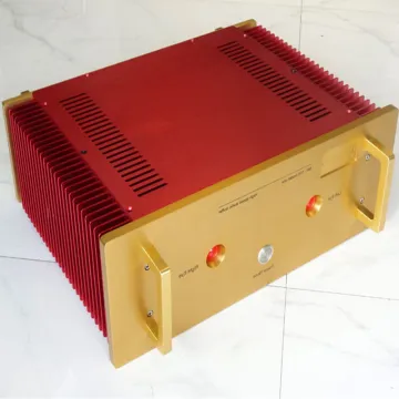 Color anodized aluminium audio amplifier enclosure chassis case box