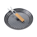 Grill Grill antiaderente per barbecue con manico in legno