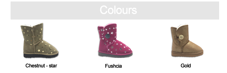 Fashion Girls Winter Fur Lined Gold Boots Kids