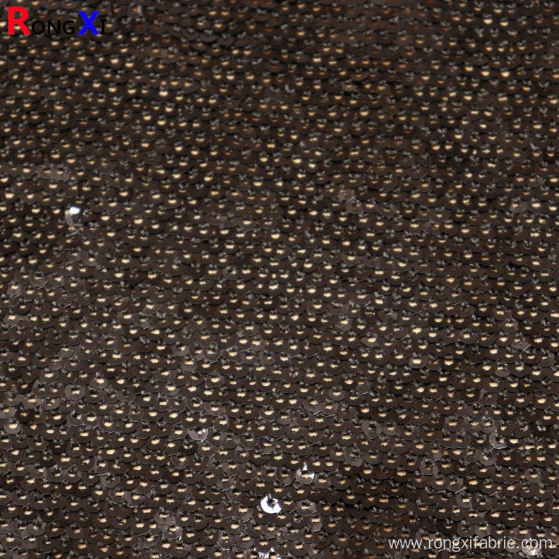 Hot Selling 3Mm Black Sequin Fabric