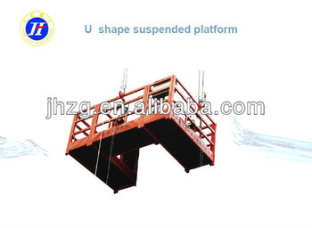 "U" shape suspended access platform Construction platform power climber suspension platform