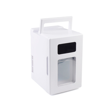 8L Electric Mini Fridge: Cosmetics Refrigerator, AC/DC, Glass Front, Car Fridge