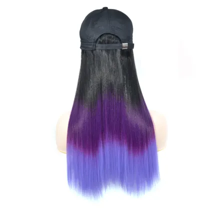 Wig women's long hair wig hat one Korean version GD Little Daisy Baseball Hat  wig long curly hair women's full head cover