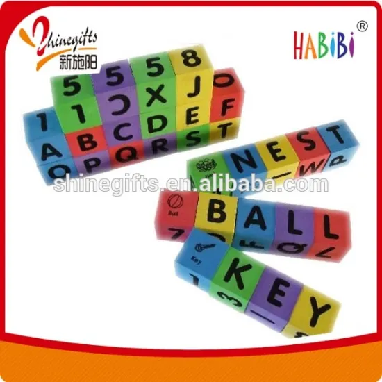 High quality Custom printed color foam letter dice