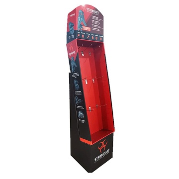 Eco-Friendly Hooked Cardboard Glove Display Stand for Retail