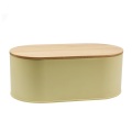 Large Oval Bread Box with Bamboo Cover