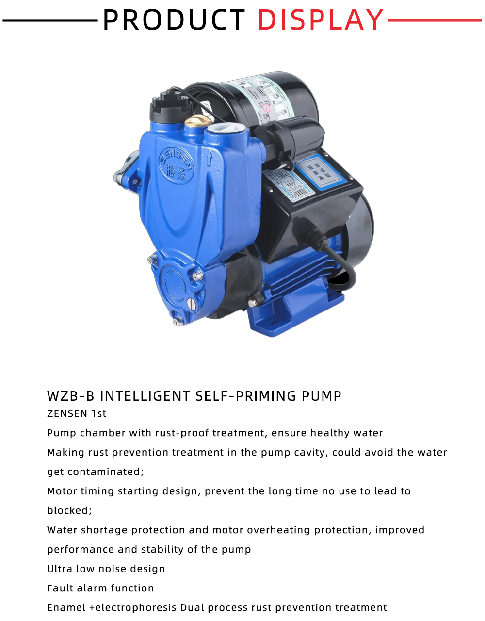 WZB-B Intelligent self-priming pump x