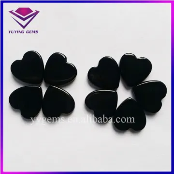Heart Agate Gemstone Black Natural Onyx Stone Jewelry