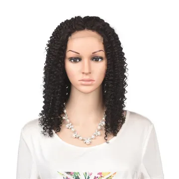 Short Jerry Curly Human Hair Wigs For African American Women Human Hair Wigs 4X4 Lace Hand Tied Middle Parting Human Hair Wigs