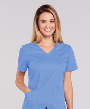 Wholesale Nursing Scrubs Uniform Sets: Core Stretch Women's V-Neck Top with Short Sleeves