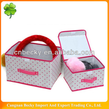 WenZhou non woven fabric covered inside nail polish storage box with lids