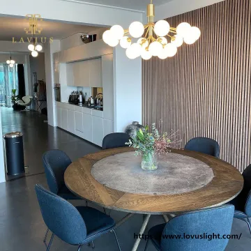 White balls glass chandelier & pendant light Modern design for living room Concise style design