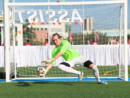 China Manufacture Football Goal Post Zero Inflatable Soccer Goal