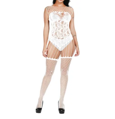 Transparent Mesh One-Piece Pajamas