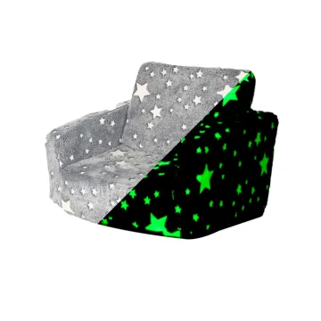 Glow in the Dark Kids Sofa: Grow in Dark 2-in-1 Flip Out Perfect Sleeper Extra Wide Convertible Couch