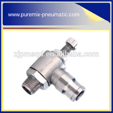 Tee Brass Pneumatic Valve, κουμπί ώθησης αγκώνα
