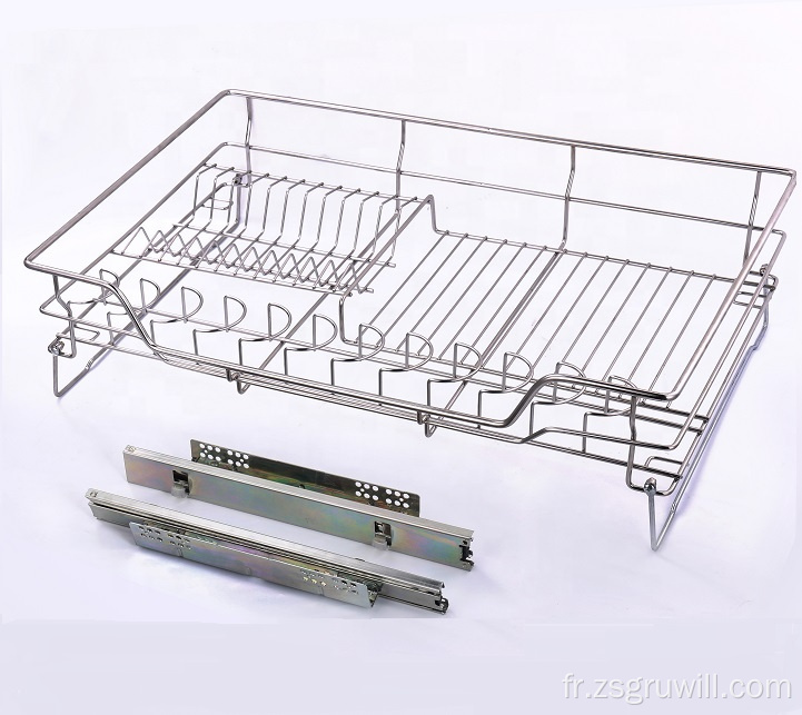 Panier de rangement à vaisselle en acier inoxydable en acier inoxydable